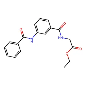 Ethyl 2-{[3-(phenylcarbonylamino)phenyl]carbonylamino}acetate structure