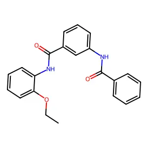 3-benzamido-N-(2-ethoxyphenyl)benzamide structure