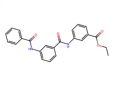 Ethyl 3-(3-benzamidobenzamido)benzoate structure