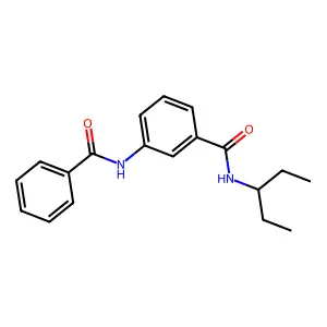 3-benzamido-N-pentan-3-ylbenzamide structure