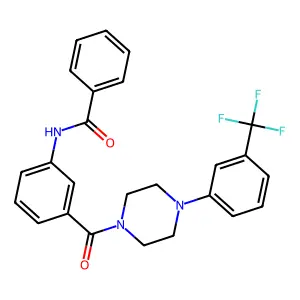 N-[3-[4-[3-(trifluoromethyl)phenyl]piperazine-1-carbonyl]phenyl]benzamide structure