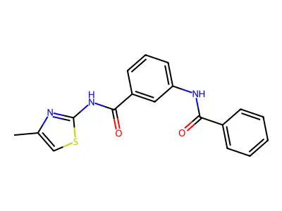 3-benzamido-N-(4-methyl-1,3-thiazol-2-yl)benzamide structure