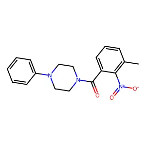 (3-Methyl-2-nitrophenyl)-(4-phenylpiperazin-1-yl)methanone structure