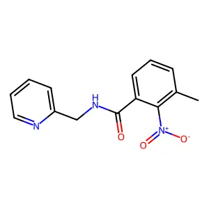 3-methyl-2-nitro-N-(pyridin-2-ylmethyl)benzamide structure