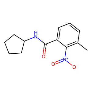 N-cyclopentyl-3-methyl-2-nitrobenzamide structure
