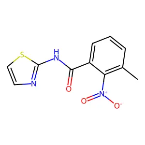 3-methyl-2-nitro-N-(1,3-thiazol-2-yl)benzamide structure