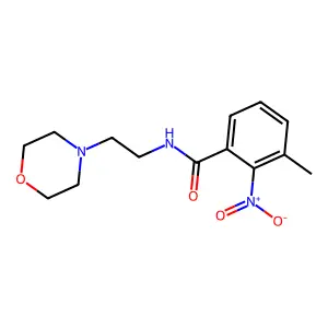 3-methyl-N-[2-(morpholin-4-yl)ethyl]-2-nitrobenzamide structure