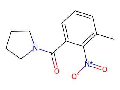 (3-Methyl-2-nitrophenyl)(pyrrolidin-1-yl)methanone structure
