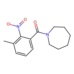 Azepan-1-yl-(3-methyl-2-nitrophenyl)methanone structure