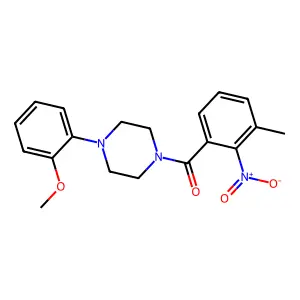 [4-(2-Methoxyphenyl)piperazin-1-yl]-(3-methyl-2-nitrophenyl)methanone structure