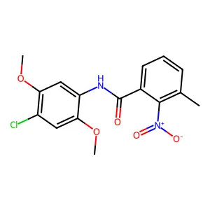 N-(4-chloro-2,5-dimethoxyphenyl)-3-methyl-2-nitrobenzamide structure
