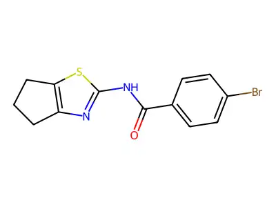 4-Bromo-N-(5,6-dihydro-4h-cyclopenta[d]thiazol-2-yl)benzamide structure