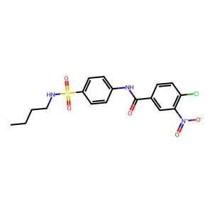 N-[4-(butylsulfamoyl)phenyl]-4-chloro-3-nitrobenzamide structure