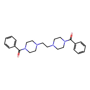 1-Benzoyl-4-[2-(4-benzoylpiperazin-1-yl)ethyl]piperazine structure