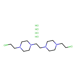 Ethane, 1,2-bis(4-(2-chloroethyl)-1-piperazinyl)-, tetrahydrochloride structure