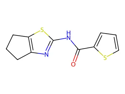 N-(5,6-Dihydro-4H-cyclopenta[d]thiazol-2-yl)thiophene-2-carboxamide structure