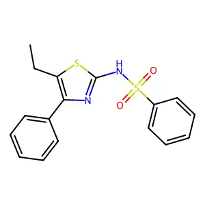 N-(5-ethyl-4-phenyl-1,3-thiazol-2-yl)benzenesulfonamide structure