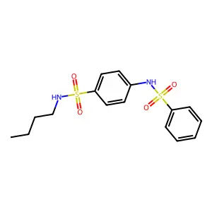 4-(benzenesulfonamido)-N-butylbenzenesulfonamide structure