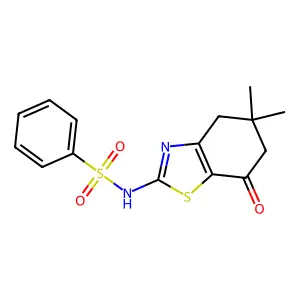 N-(5,5-dimethyl-7-oxo-4,6-dihydro-1,3-benzothiazol-2-yl)benzenesulfonamide structure