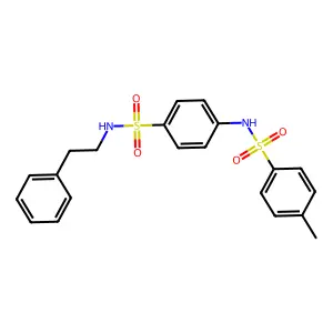 4-methyl-N-{4-[(2-phenylethyl)sulfamoyl]phenyl}benzenesulfonamide structure