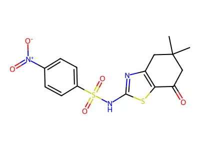 N-(5,5-dimethyl-7-oxo-4,6-dihydro-1,3-benzothiazol-2-yl)-4-nitrobenzenesulfonamide structure