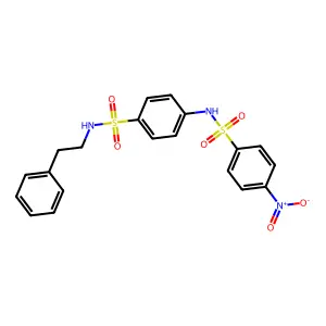 4-nitro-N-{4-[(2-phenylethyl)sulfamoyl]phenyl}benzenesulfonamide structure