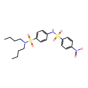 N,N-dibutyl-4-[(4-nitrophenyl)sulfonylamino]benzenesulfonamide structure