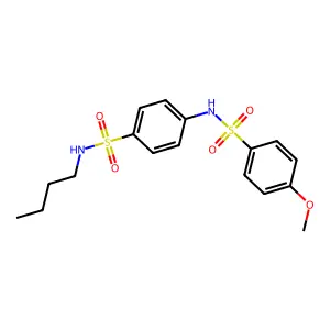 N-butyl-4-[(4-methoxyphenyl)sulfonylamino]benzenesulfonamide structure