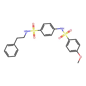 4-methoxy-N-{4-[(2-phenylethyl)sulfamoyl]phenyl}benzenesulfonamide structure