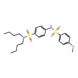 N,N-dibutyl-4-[(4-methoxyphenyl)sulfonylamino]benzenesulfonamide structure