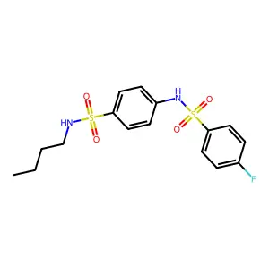 N-butyl-4-[(4-fluorophenyl)sulfonylamino]benzenesulfonamide structure