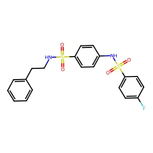 4-fluoro-N-{4-[(2-phenylethyl)sulfamoyl]phenyl}benzenesulfonamide structure
