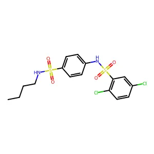 N-[4-(butylsulfamoyl)phenyl]-2,5-dichlorobenzenesulfonamide structure
