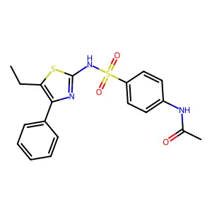 N-[4-[(5-ethyl-4-phenyl-1,3-thiazol-2-yl)sulfamoyl]phenyl]acetamide structure