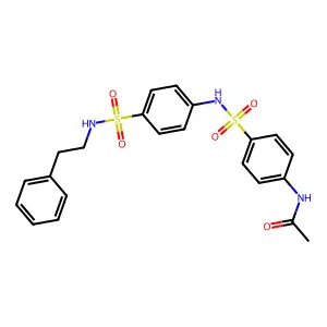 N-[4-({4-[(2-phenylethyl)sulfamoyl]phenyl}sulfamoyl)phenyl]acetamide structure