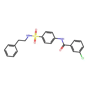 3-chloro-N-{4-[(2-phenylethyl)sulfamoyl]phenyl}benzamide structure