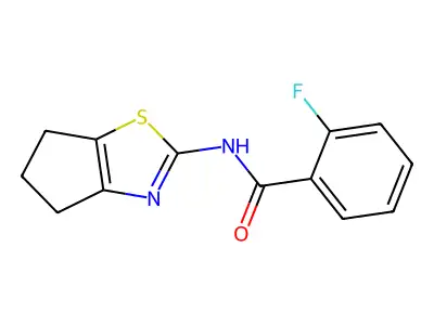 N-(5,6-Dihydro-4H-cyclopenta[d]thiazol-2-yl)-2-fluorobenzamide structure