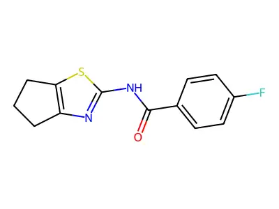 n-(5,6-Dihydro-4h-cyclopenta[d]thiazol-2-yl)-4-fluorobenzamide structure