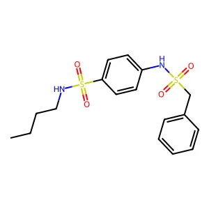 4-(benzylsulfonylamino)-N-butylbenzenesulfonamide structure
