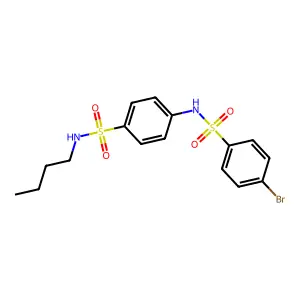 4-[(4-bromophenyl)sulfonylamino]-N-butylbenzenesulfonamide structure