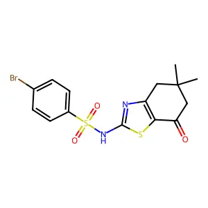 4-bromo-N-(5,5-dimethyl-7-oxo-4,6-dihydro-1,3-benzothiazol-2-yl)benzenesulfonamide structure