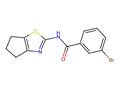 3-Bromo-N-(5,6-dihydro-4h-cyclopenta[d]thiazol-2-yl)benzamide structure