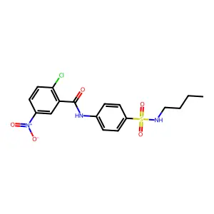 N-[4-(butylsulfamoyl)phenyl]-2-chloro-5-nitrobenzamide structure