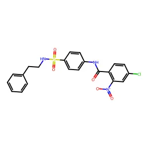 4-chloro-2-nitro-N-{4-[(2-phenylethyl)sulfamoyl]phenyl}benzamide structure