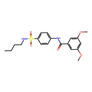 N-[4-(butylsulfamoyl)phenyl]-3,5-dimethoxybenzamide structure