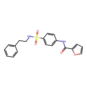 N-(4-{[(2-phenylethyl)amino]sulfonyl}phenyl)-2-furamide structure
