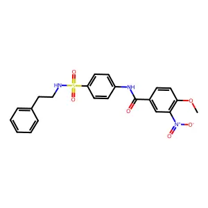 4-methoxy-3-nitro-N-{4-[(2-phenylethyl)sulfamoyl]phenyl}benzamide structure