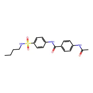 4-acetamido-N-[4-(butylsulfamoyl)phenyl]benzamide structure