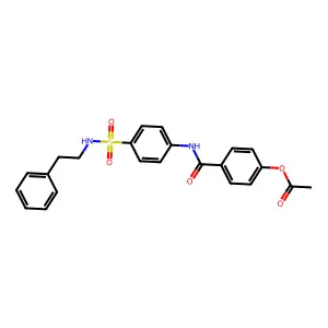 4-({4-[(2-Phenylethyl)sulfamoyl]phenyl}carbamoyl)phenyl acetate structure