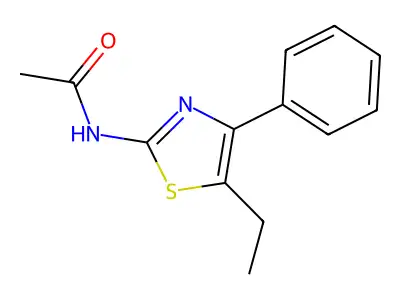 N-(5-ethyl-4-phenyl-1,3-thiazol-2-yl)acetamide structure